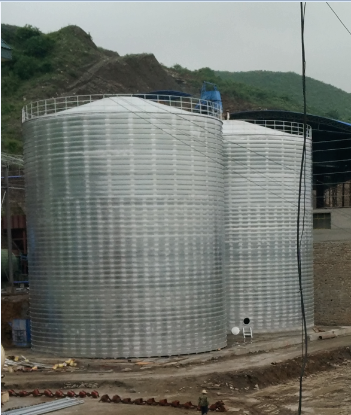 图们粮食钢板仓的安装全过程不用热焊接